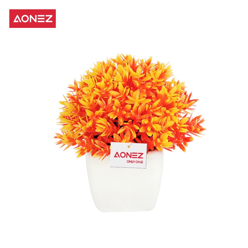 Aonez bunga hias bunga artificial murahbunga mini hiasan tanaman kaktus hias dengan pot-11
