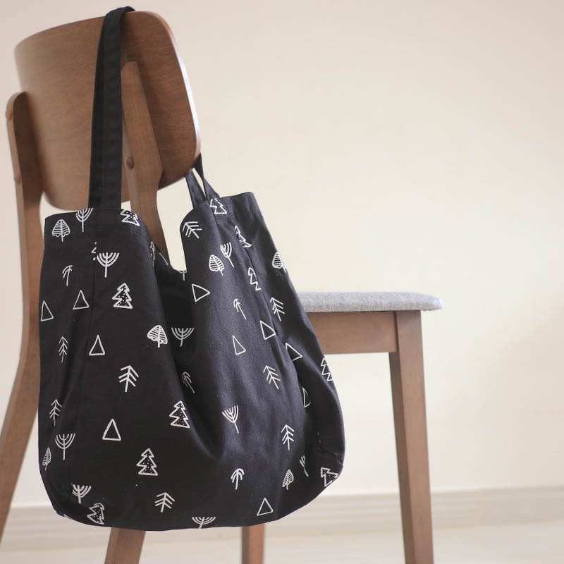 Totebag Tote Bag Tas Jinjing Tas Cangklong Besar SPNB Kanvas Nudie TREE