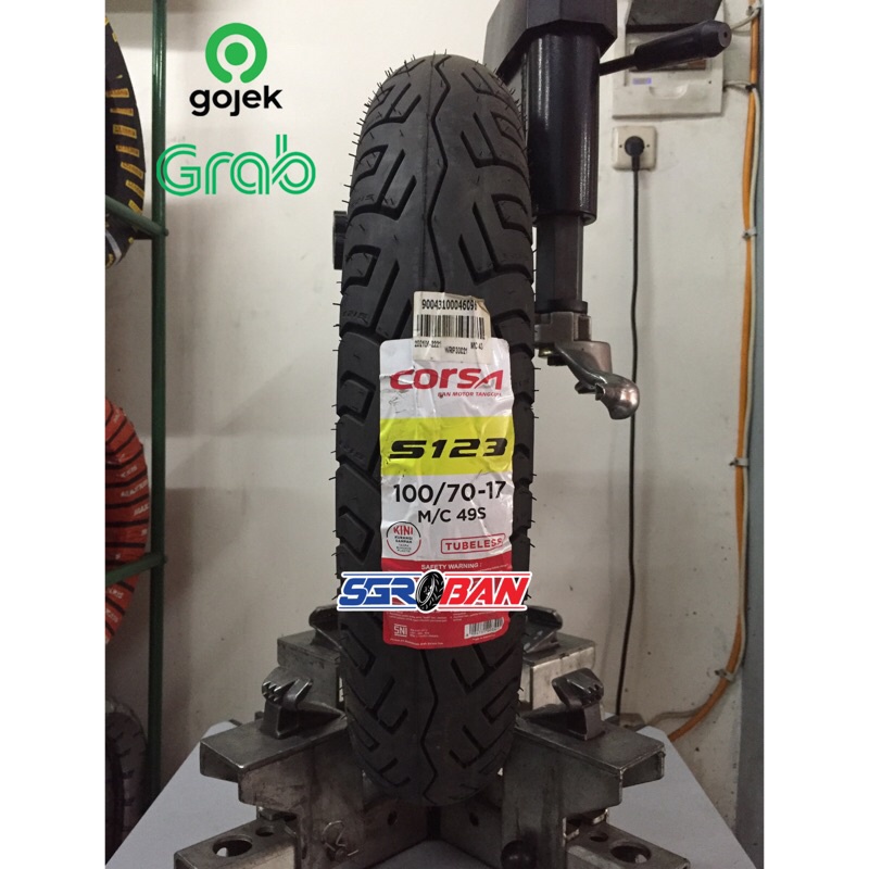 BAN CORSA S123 100/70-17 TUBELESS NOT BATTLAX BT45 RING 17 PROMO
