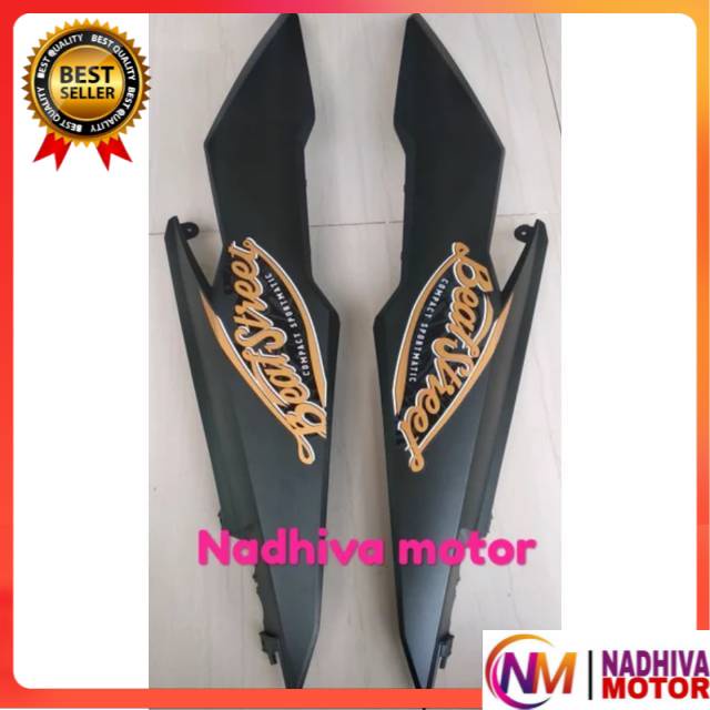 Cover body samping honda beat street hitam doff