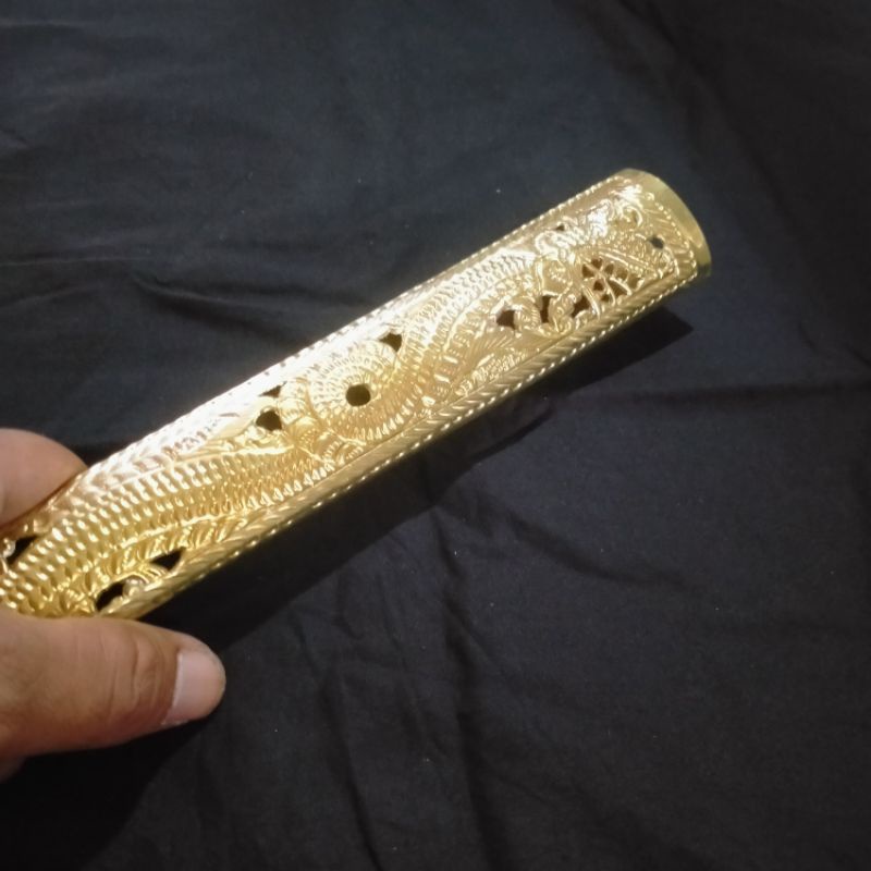 Pendok Keris Kuningan Ukir Naga