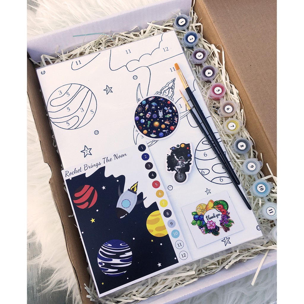 

Paint By Number Kit [Rocket Brings The Noon] | Cloverartkey | Kanvas 30x20&Akrilik | FREE POSTER