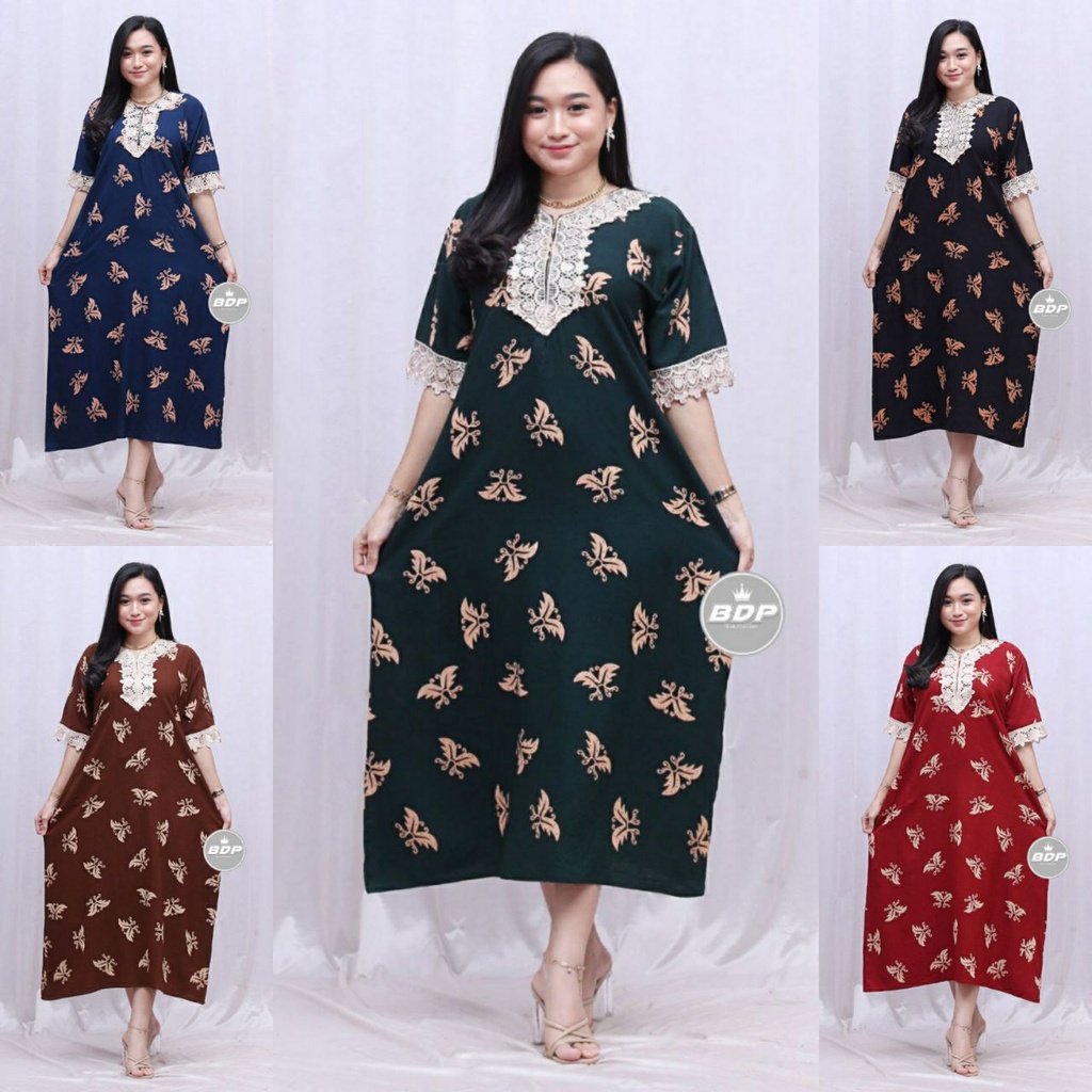 Dianputri - Daster Arab Zeema | Rayon Super Grade A | Resleting Depan Busui | Renda Milo Ori-2