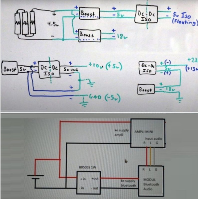 B0505S DC-DC ISOLATED 5V TO 5V 1W for reduce noise, make dual supply