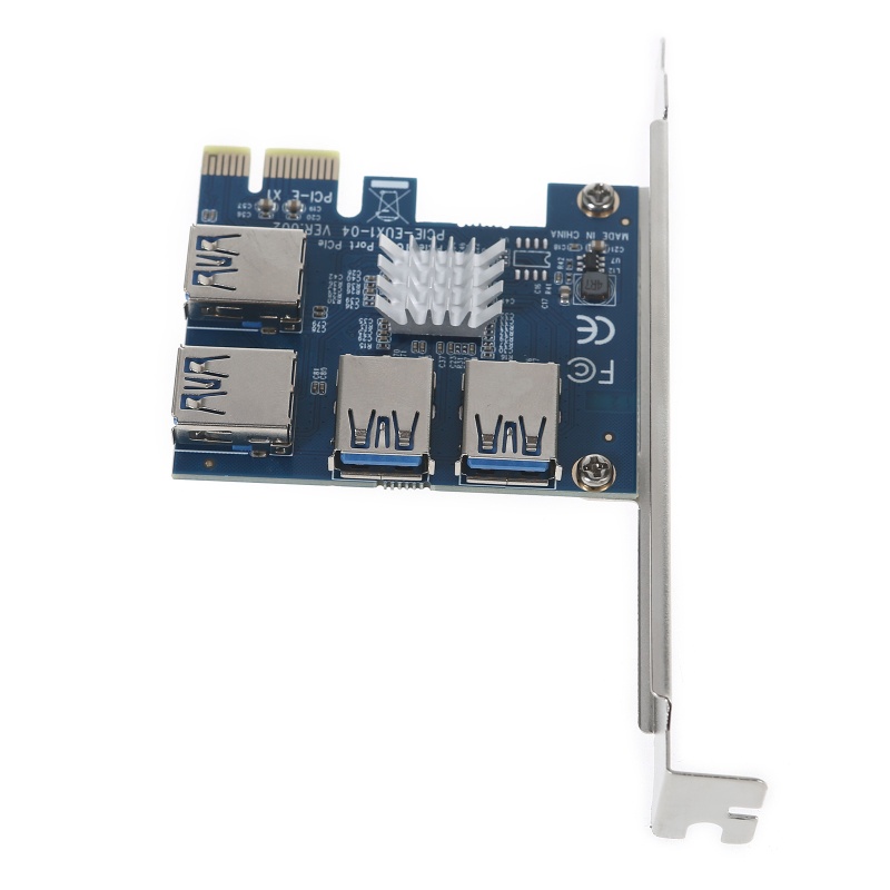 Btsg PCI-E 1X Ke Kartu Riser 4X Eksternal USB 3.0 Adapter Card Untuk Komputer Desktop