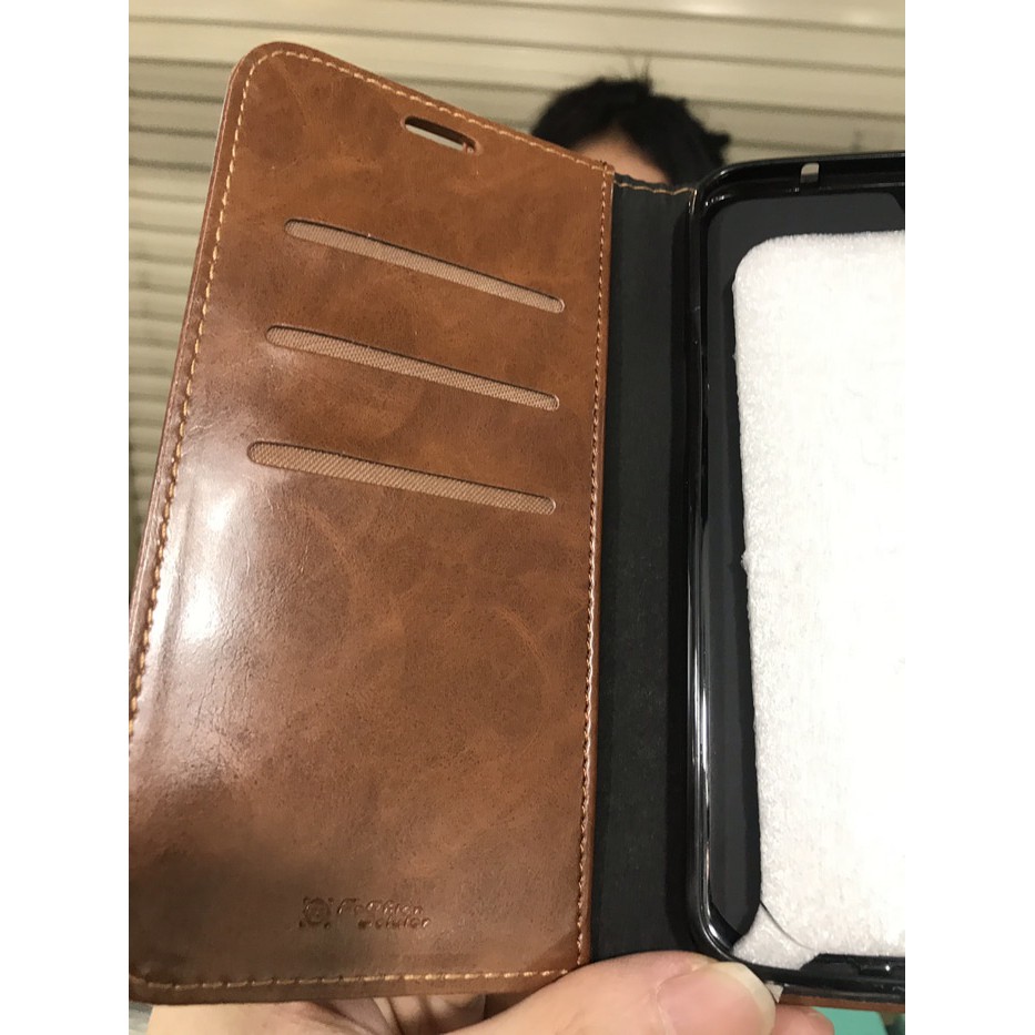 Flip wallet leather kulit dompet case oppo f9