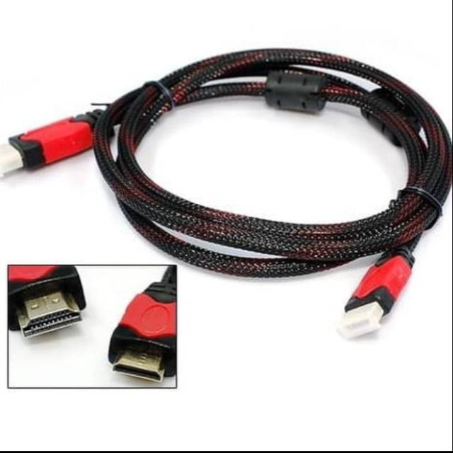 Kabel HDMI Nylon TV LCD LED HiSpeed 1080HD Male to Male 1/1,5/3/5 Meter