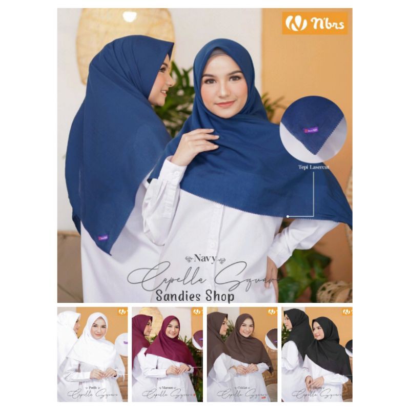 Capella Nibras, Hijab Segiempat Voal Nibras, Kerudung Anak Sekolah Segiempat Nibras