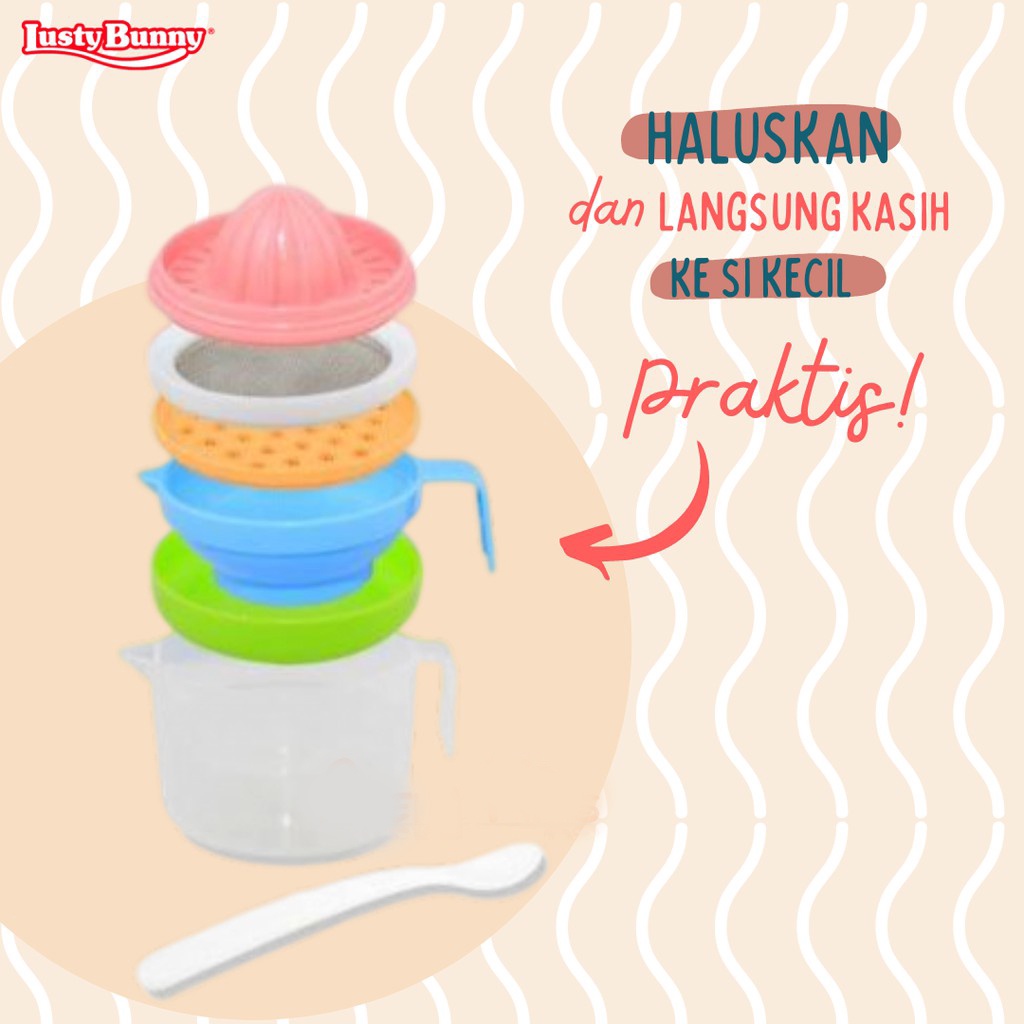 Lusty Bunny Food Processor Set LB1374 - Alat MPASI Penghalus Pembuat Makanan Bayi