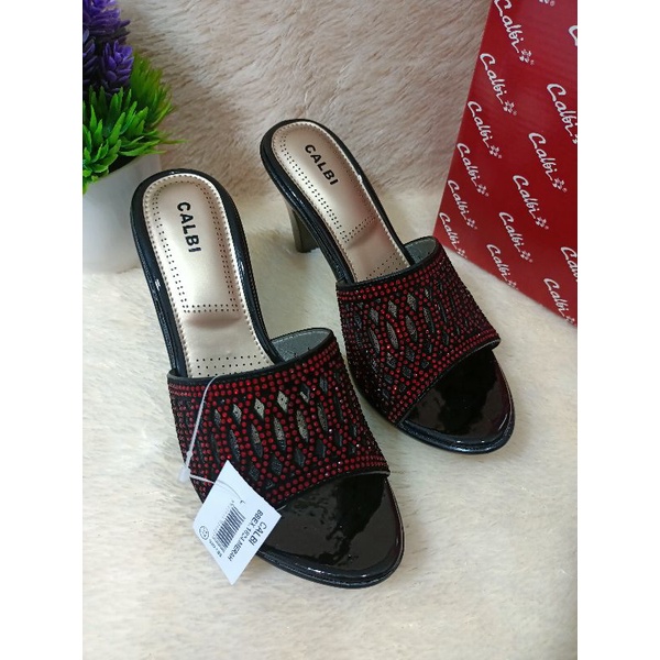 SENDAL CALBI HELLS 5CM BBEX.1824 MERAH ORIGINAL