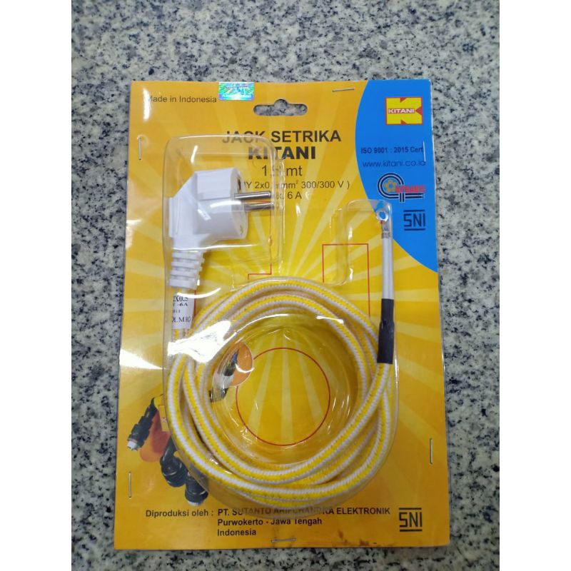 KABEL SETRIKA / GOSOKAN ARDE ISI 2 SNI / Bagus KITANI 1.8m / 1.8 Meter