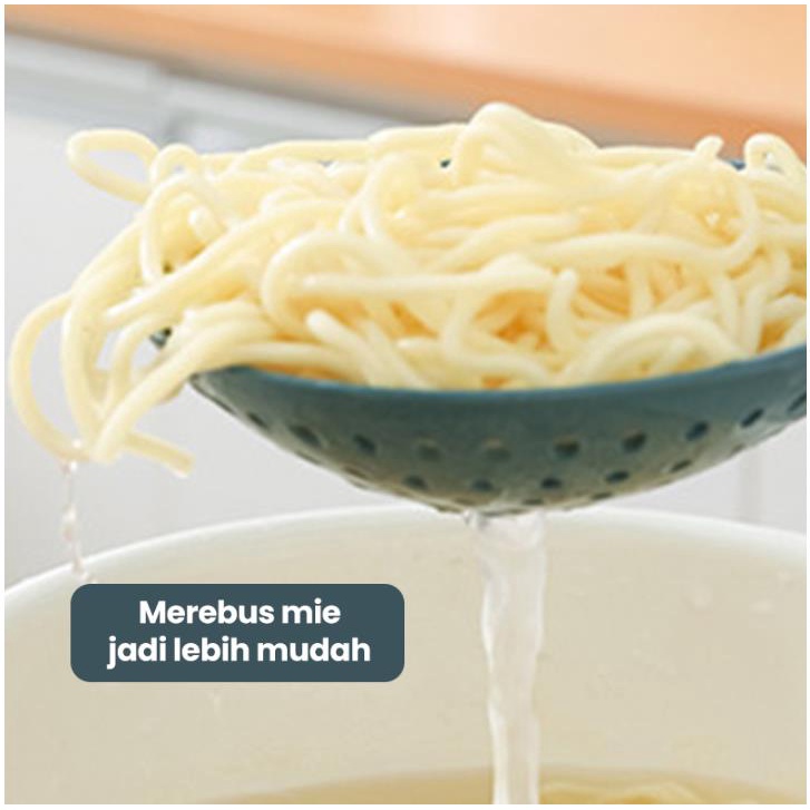 Sendok Sekop Serok /Saringan Sup Mie Tirisan /Rebusan Sayuran Makanan/Peralatan mie dapur/Peralatan dapur/saringan dapur anti panas/sendok saringan mie spagetti/sendok tirisan dapur serbaguna/tirisan rebusan sayuran/sendok saringan serbaguna/saringan mie-1