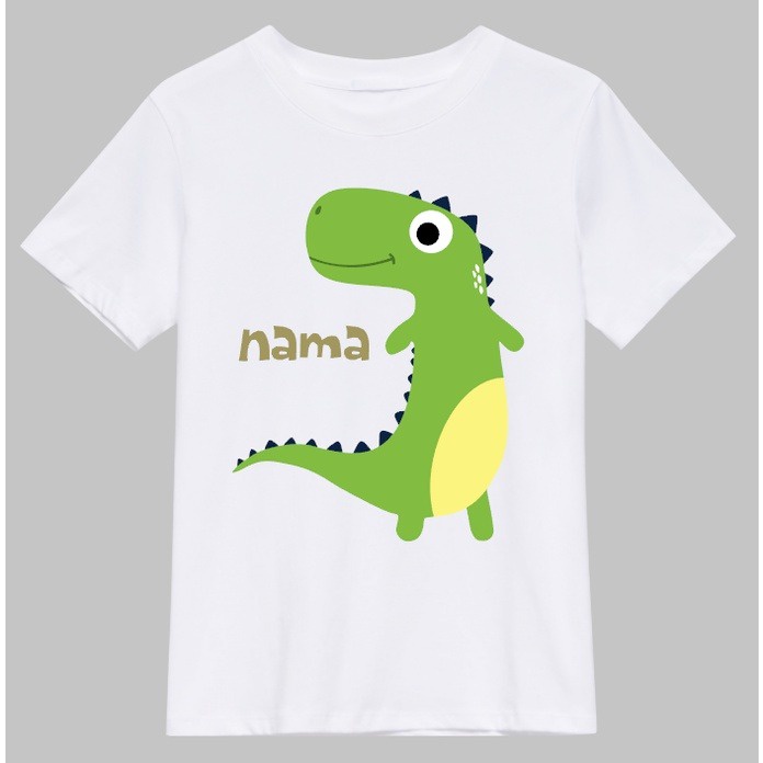 MYSTIQUE.ID-BAJU KAOS DINO NAMA CUTE T-SHIRT LUCU DAN AESTHETIC