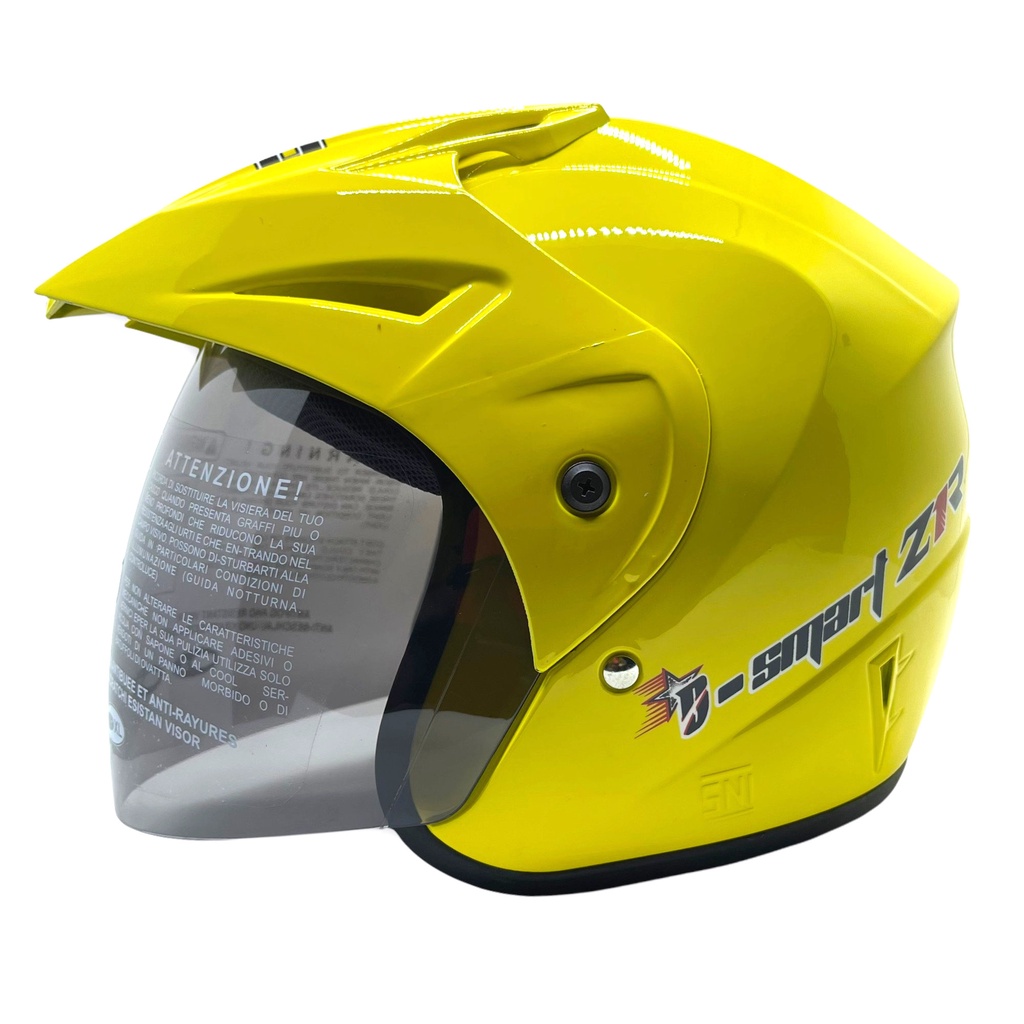 Helm WTO Z1R Pet - D-Smart Polos - Kuning - Half Face ALL SIZE