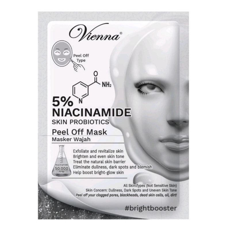 VIENNA SKIN PROBIOTICS PEEL OFF MASK NIACINAMIDE 5% - 15ML SACHET