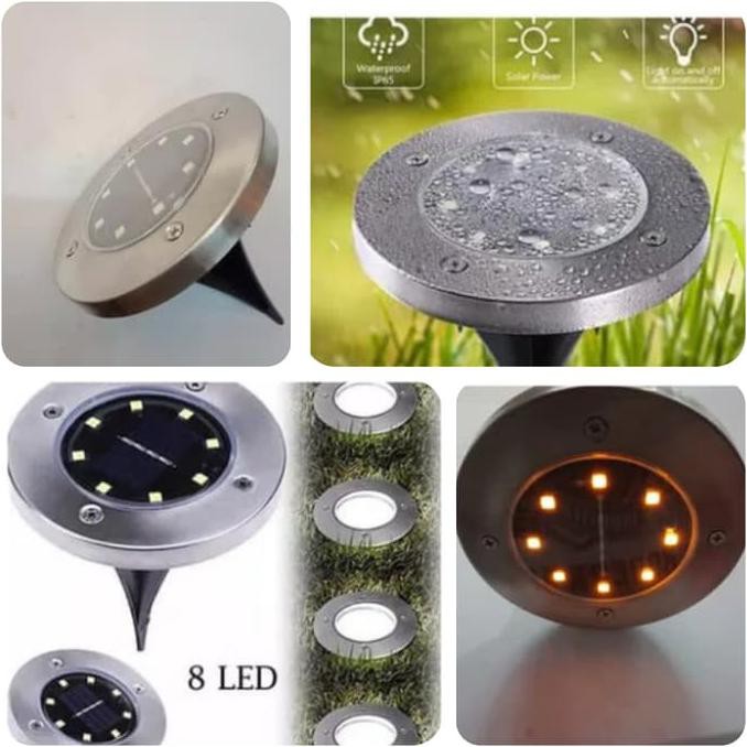 Lampu lantai taman solar tenaga surya - solar ground stake LED outdoor
