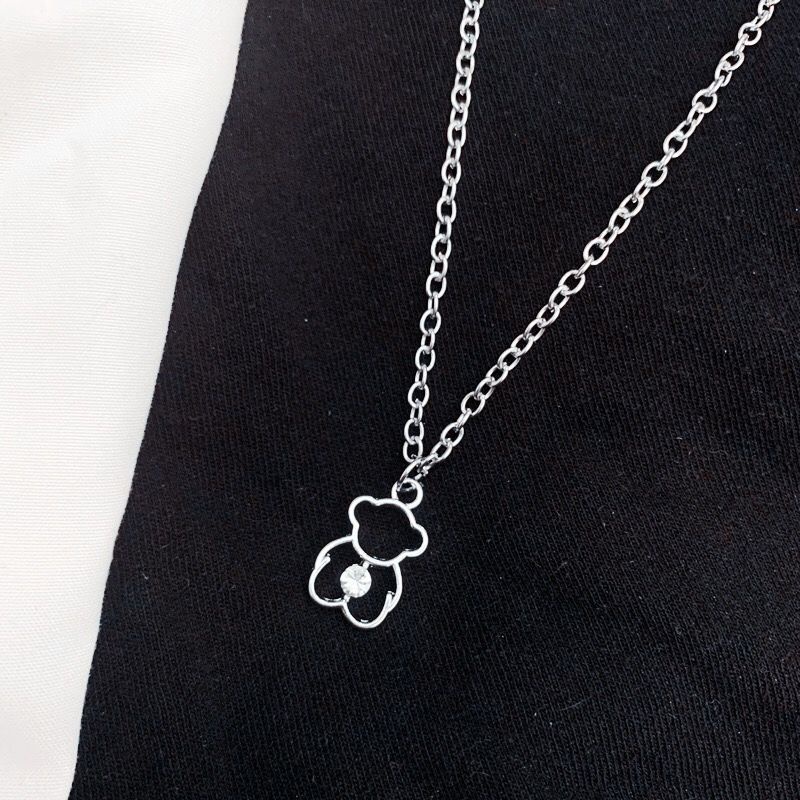 Gaya Korea ins Bear kalung untuk Wanita cahaya mewah pribadi minoritas rasa desain semua yang sesuai