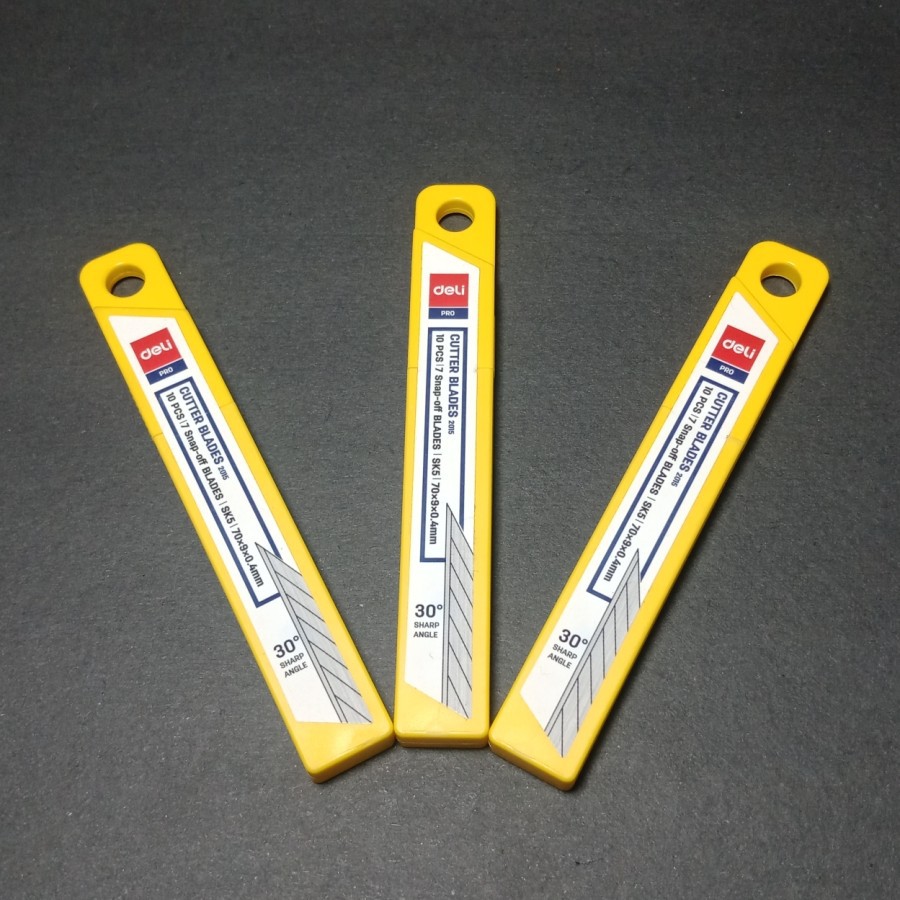 

Isi Cutter Kecil deli 30' Isi 10 pcs / Deli Cutter Blades / Refill Cutter Kecil Deli