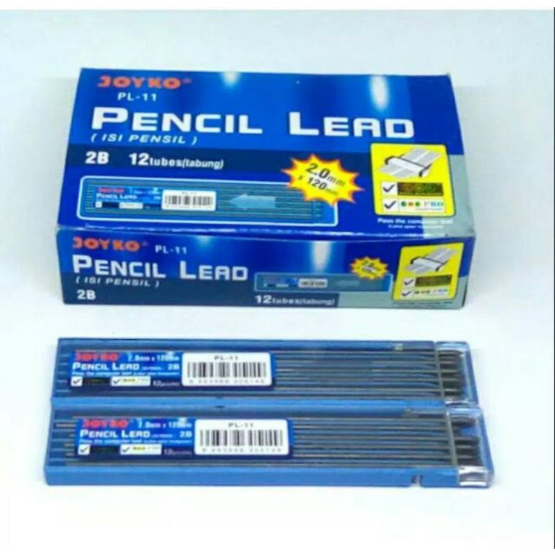 

Isi Pensil Mekanik PL-11 Joyko 2,0 Mm (1 tube) isi 12 batang