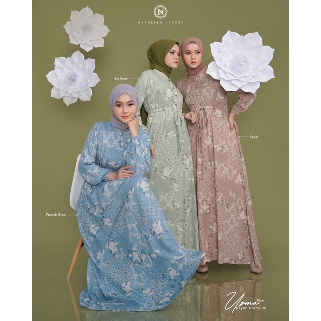 COD ✅ Uzma Dress by Nadheera Luxury Ori | Gamis Muslim Terbaru | Gamis Nadheera Luxury