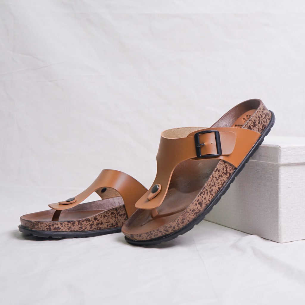 Brody Boxer Sandal Japit Pria Model Birken Sendal Jepit Cowok Casual Sandal Laki Japit Sol Puyuh Size 38-43