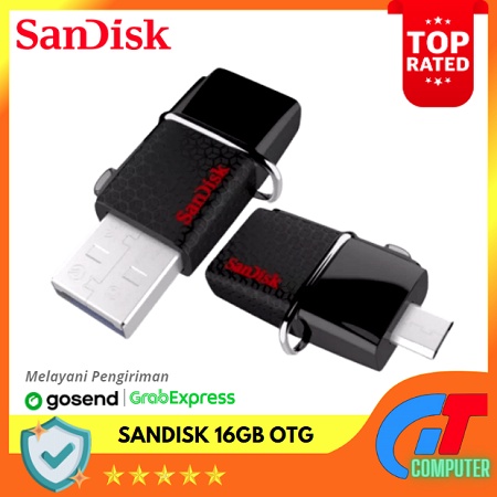 Sandisk 16GB Ultra Dual Flashdisk - Flash Disk Drive FD 16 OTG USB 3.0