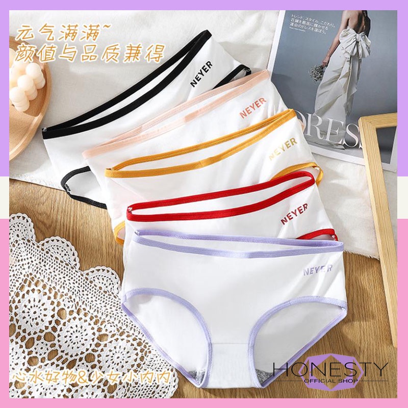 Honesty-136 New Celana Dalam Fashion Wanita Undies CD Kolor Bahan Katun Import