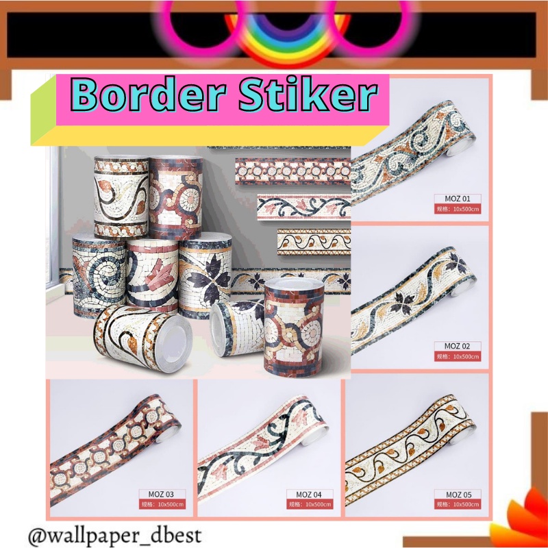 [VIP] WALLPAPER BORDER LIS LIST DINDING WALL PAPER STIKER STICKER DINDING TEMBOK MOTIF MOZAIK SETIKE