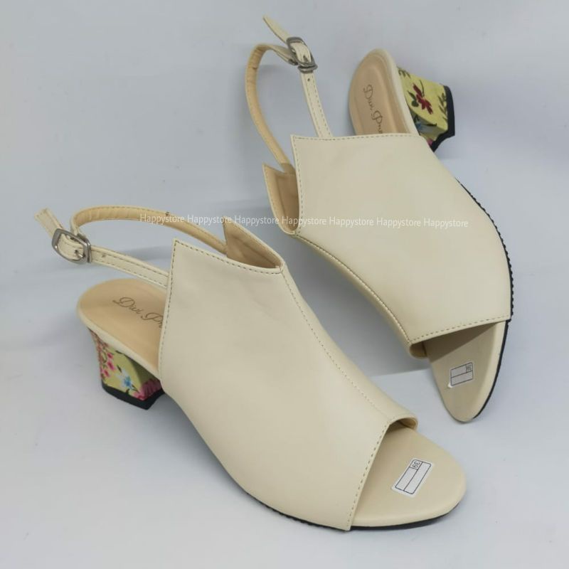 Heels wanita tali belakang - sandal wanita hak tahu - wedges wanita open toe Pd125