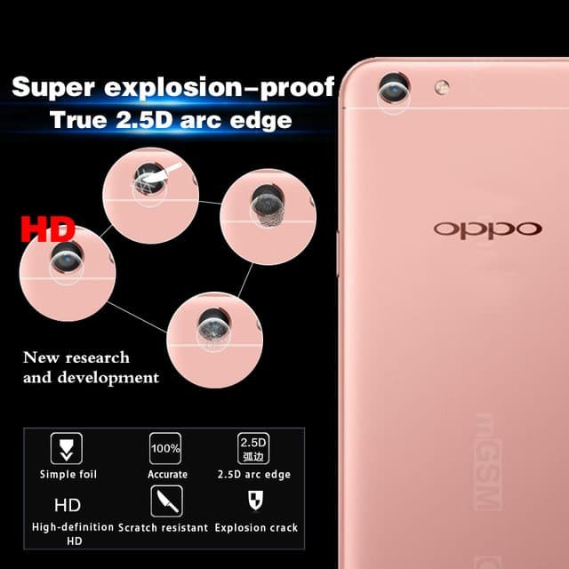 Tempered Glass Camera Lens Lensa Anti Gores Oppo F3 F5 F7 Rear Glass