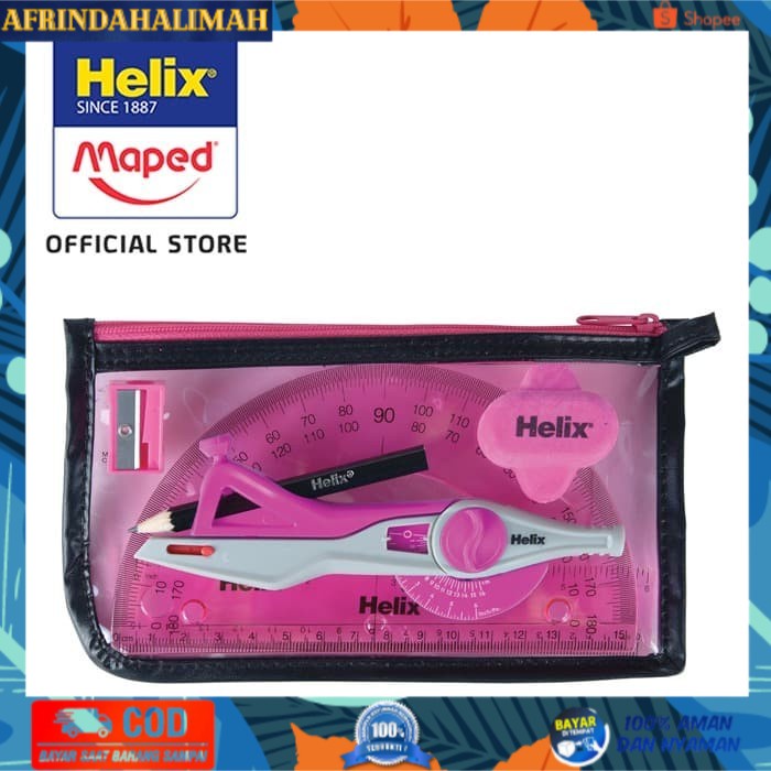 

TERBARU, TERMURAH- Helix Maths Set Super School Kit 6 Pcs Asscol