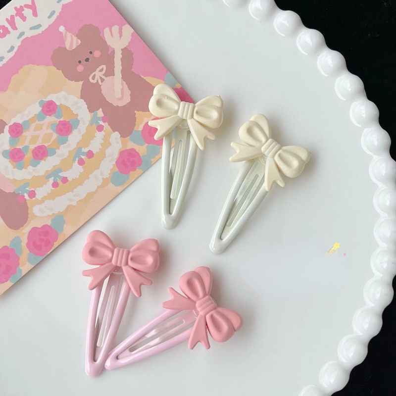 2 pcs/Jepit Rambut Bentuk Pita Lucu Untuk Anak Perempuan