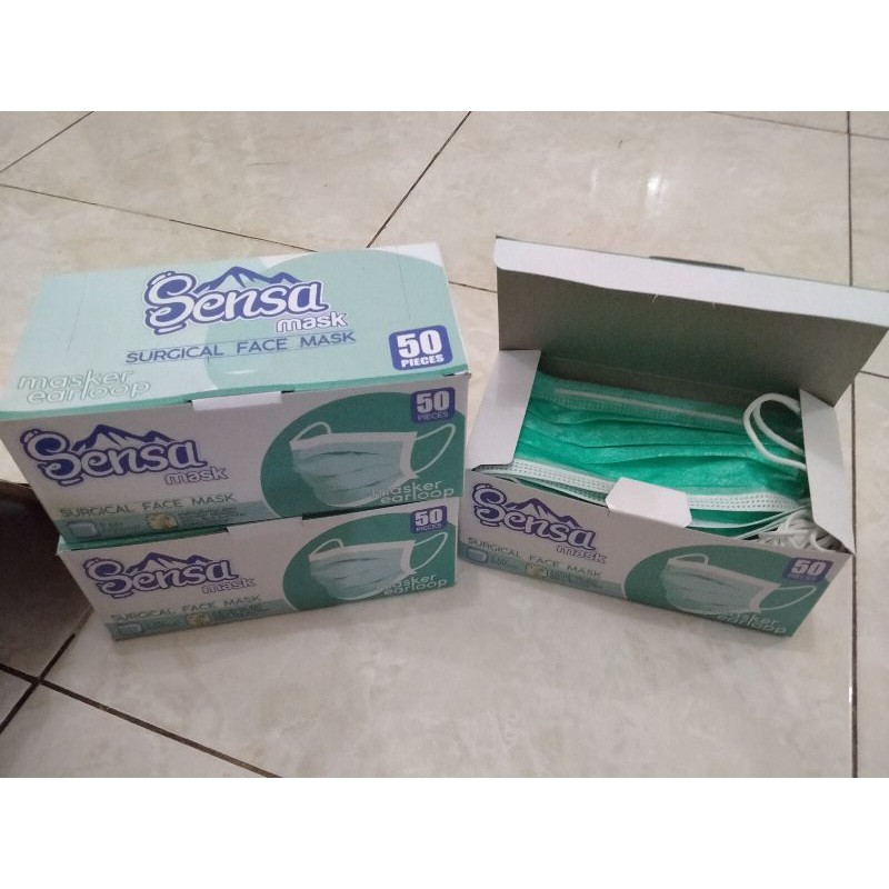 Masker Medis Sensa 3ply Green
