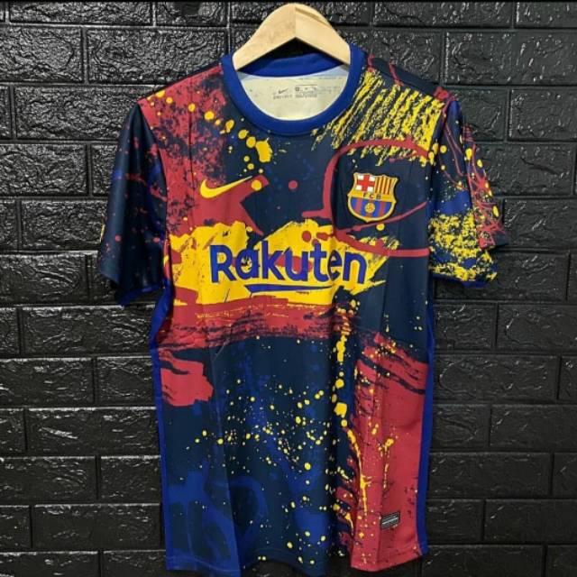 Jersey Bola Barcelona Training Latiha  2020 / 2021 GO Import