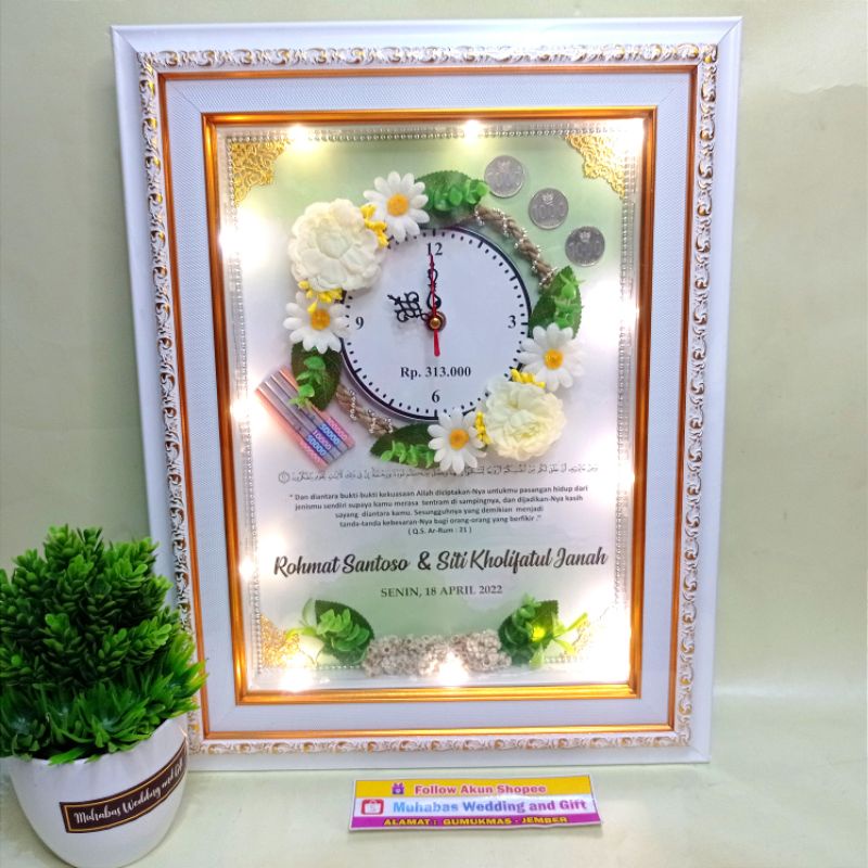 Mahar Pernikahan / Bingkai Mahar Pernikahan / Mahar Simple / Mahar Murah / Mahar Jam
