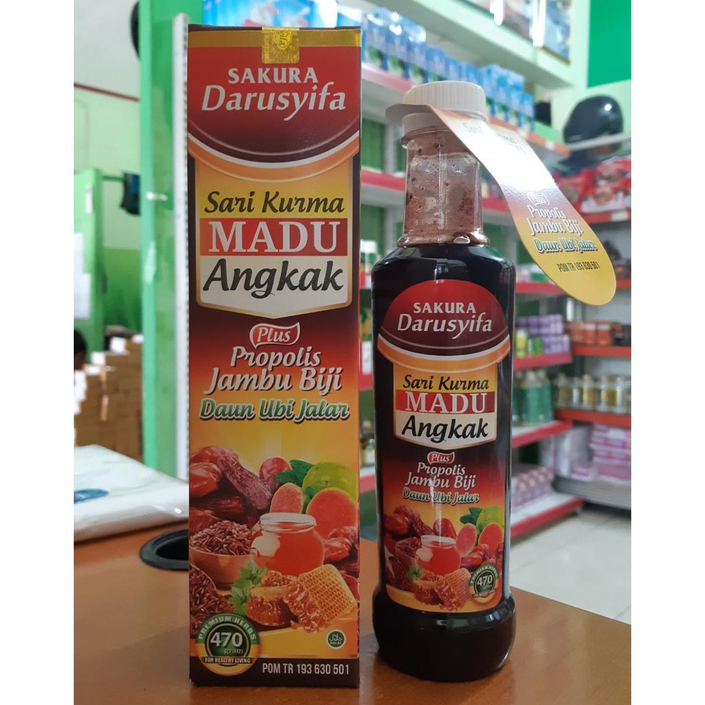 

Sari kurma madu angkak plus daun ubi jalar Darusyifa isi 470gr / Trombosit / HB