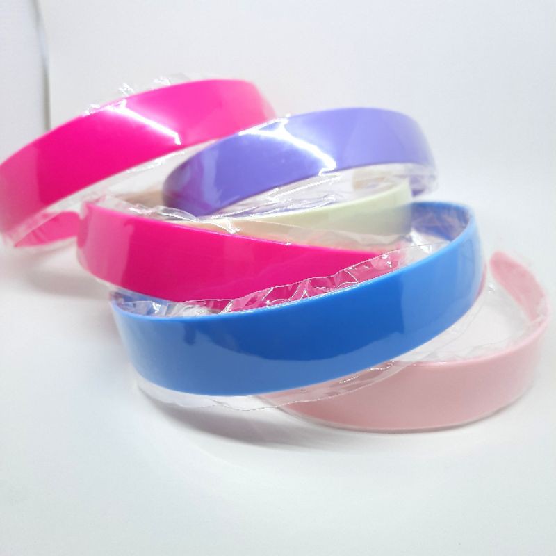 12pcs BANDO RAMBUT BANDO POLOS BESAR MARCELLA 2.5CM GROSIR