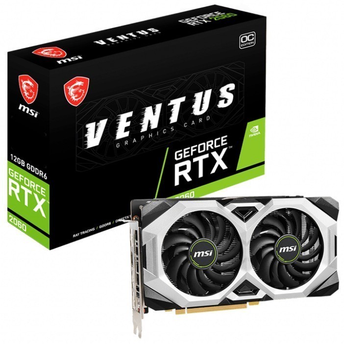 VGA MSI GeForce RTX 2060 VENTUS OC 12GB DDR6 - MSI RTX 2060 12GB DDR6