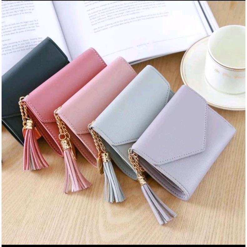 DOMPET LIPAT LOVE-DOMPET LIPAT PENDEK DOMPET WANITA MURAH DOMPET WANITA KULIT LIPAT MURAH