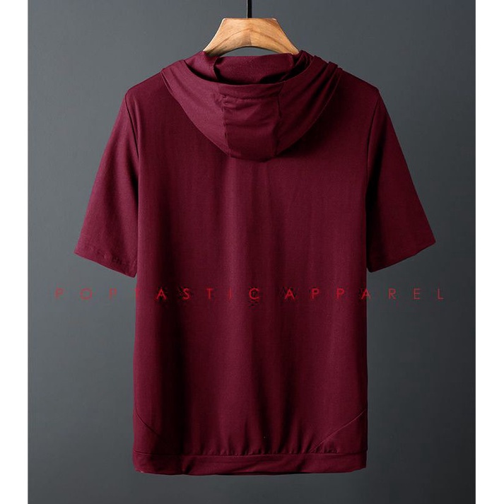 Rompi Hoodie Pria Kaos Distro Manset Olahraga Running Stretch SLIM FIT