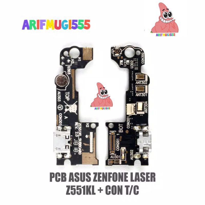 BOARD UI+MIC KONEKTOR CHARGER ASUS ZENFONE 3 LASER ZC5551KL PLUG IN MIC ORIGINAL