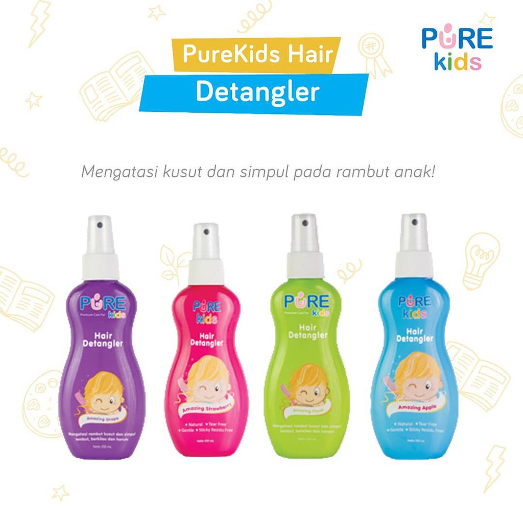 Pure Kids Hair Detangler Spray Rambut Anak 200ML