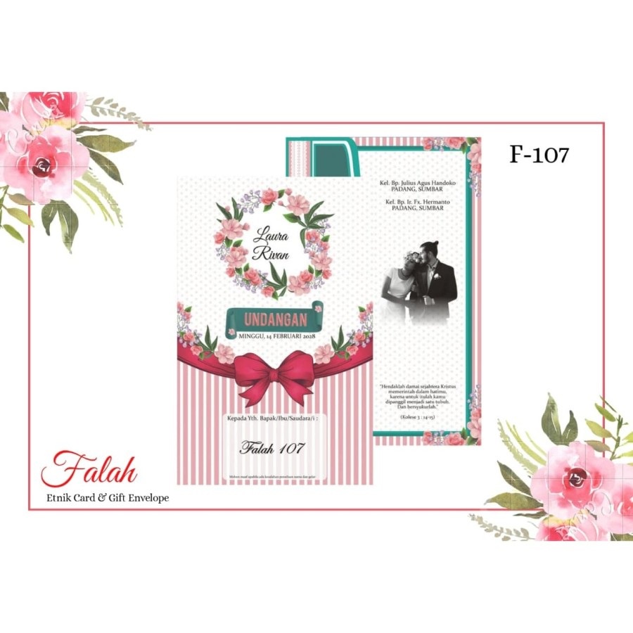 

Blangko undangan pernikahan Falah 107 Free file setting