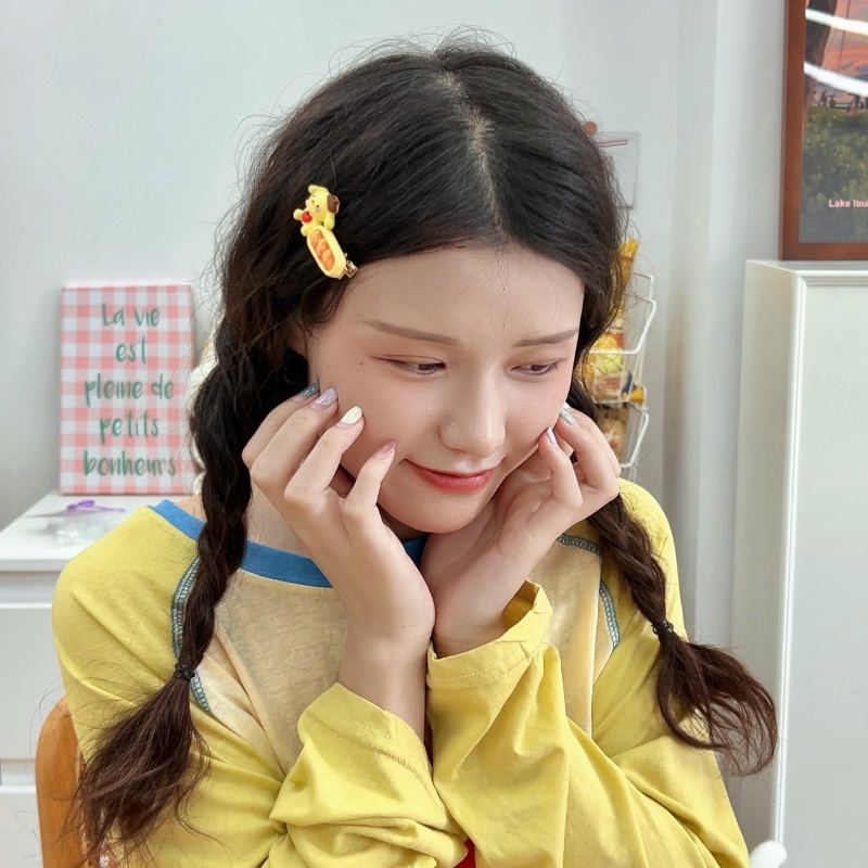 2022 Jepit Rambut Poni Samping Motif Kartun Warna Permen Gaya Korea Untuk Anak Perempuan