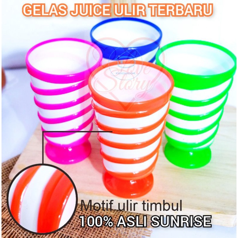 GELAS JUICE ULIR MURAH GELAS JUS MODEL ULIR TERBARU