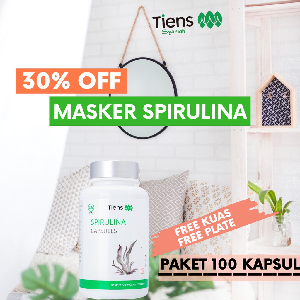 Masker Spirulina Tiens | Masker Spirulina Ori | Masker Wajah | Masker Spirulina Tiens Original