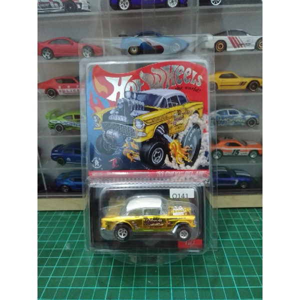 Hot wheels RLC 55 chevy bel air gasser dirty blonde, hot wheels chevy bel air gasser