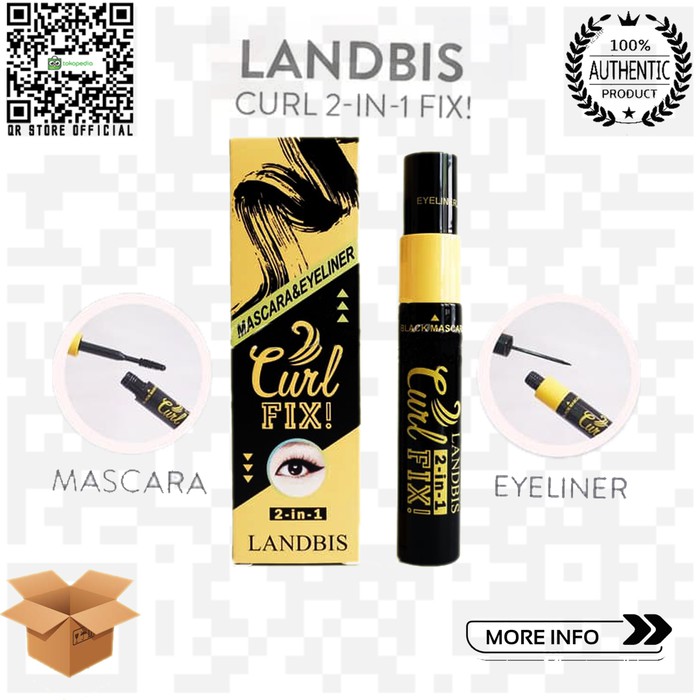 LANDBIS MASCARA AND EYELINER FIX 2 IN 1