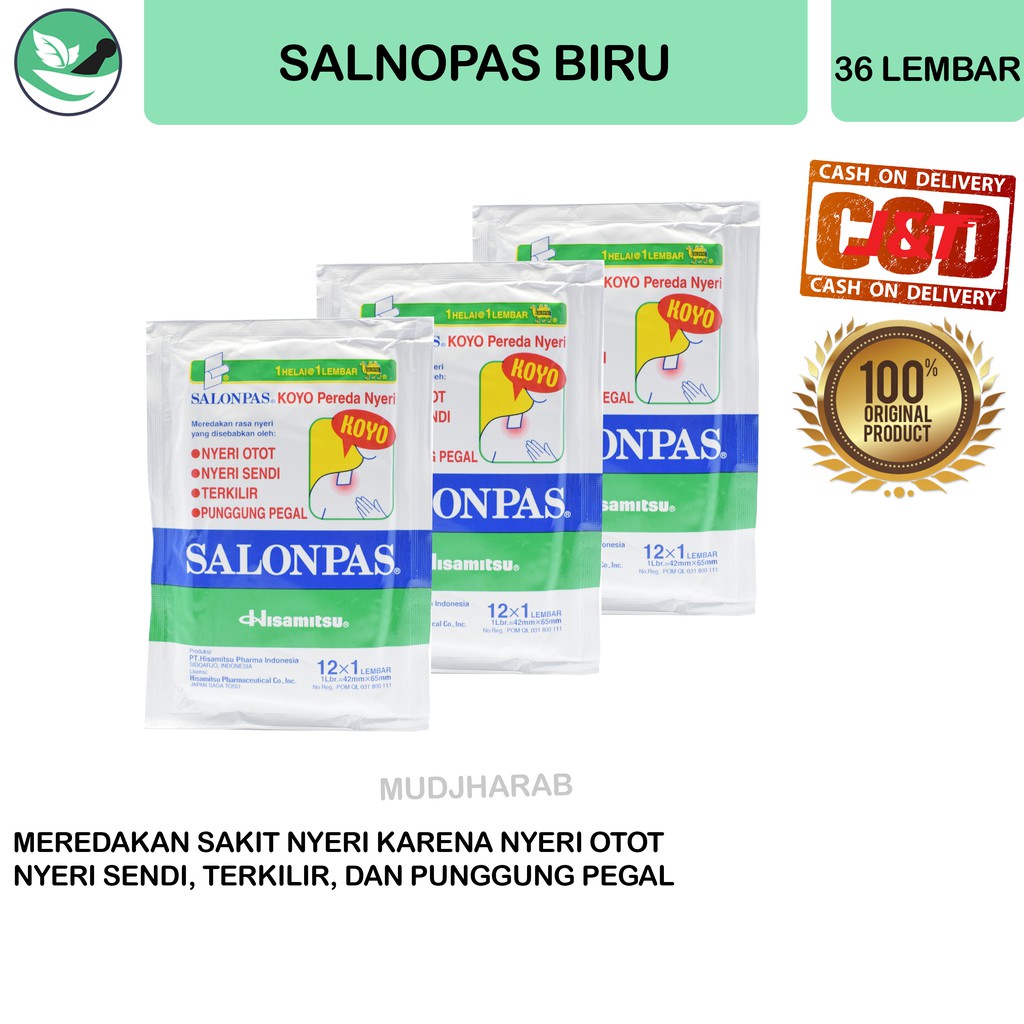 

(BUNDLING 3 SACHET) KOYO SALONPAS SUPER BIRU - 1 SACHET ISI 12X1 LEMBAR