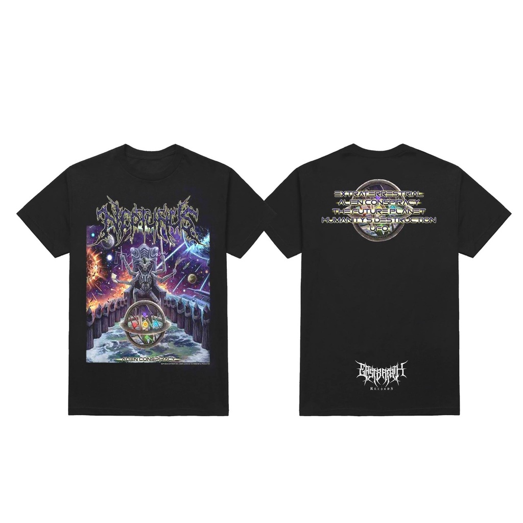ORIGINAL T-Shirt NEPTUNUS - Alien Conspiracy | KAOS BAND | KAOS MUSIK | KAOS METAL | BAJU PRIA WANIT